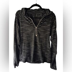 Athleta Striped Elite Half Zip